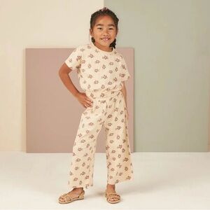 Rylee + Cru Cream and Brown Kids Pajama Set